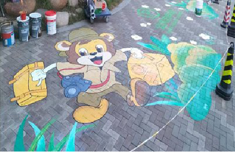 渠县夏季画地面彩绘会遇到的问题