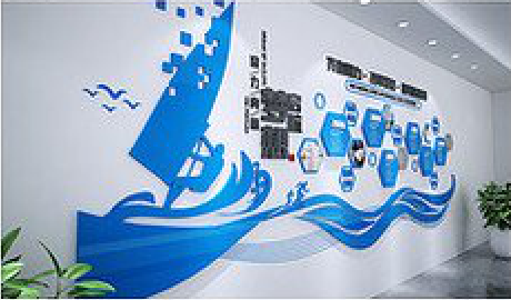 渠县海浪主题文化墙如何设计?