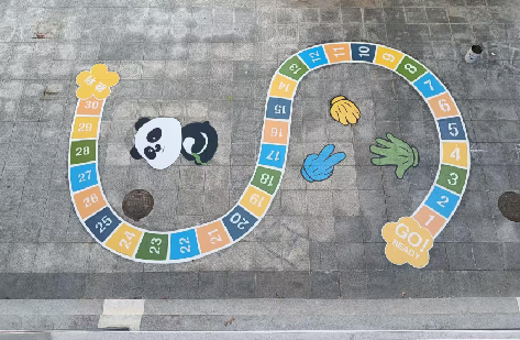 渠县地面游戏彩绘