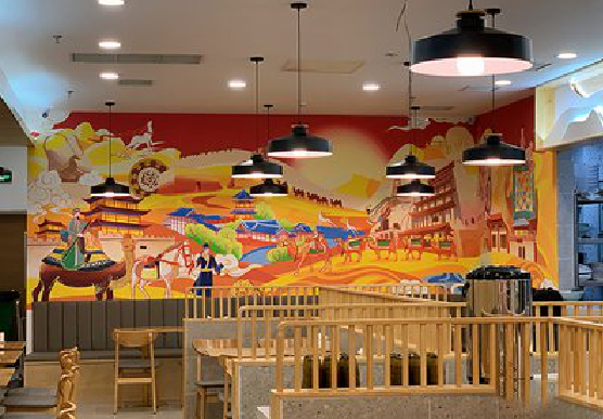 渠县商业空间彩绘介绍。