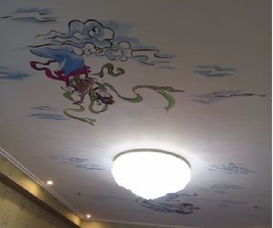 渠县如何快速绘制天花板上的手绘墙？