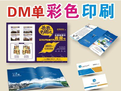 渠县单页印刷，色彩搭配简单。